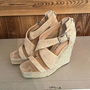 Charles David Cream Platform Espadrille